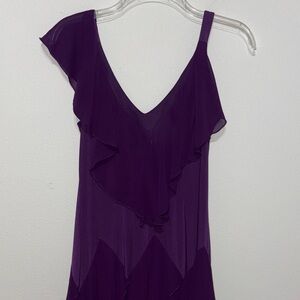 Chic Asymmetrical Purple Dress